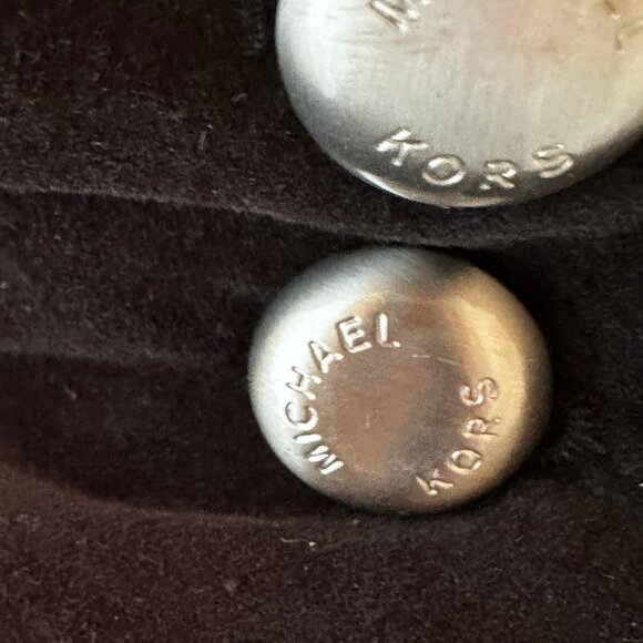 Michael Kors Women’s Military Style Black Velvet Waist Jacket w/ Pockets Size PM - Picture 8 of 13